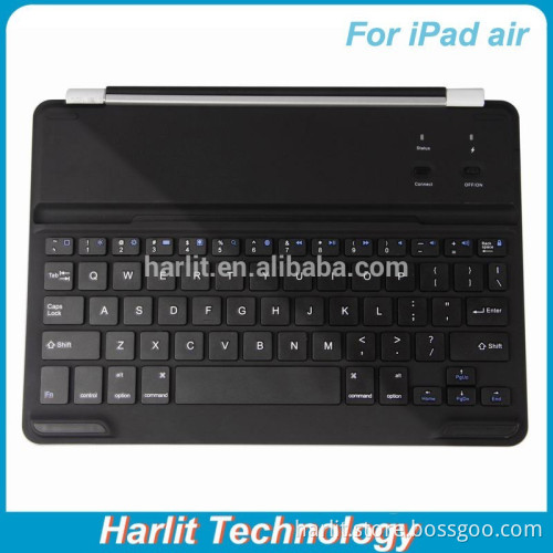 Ultra Thin Aluminum Bluetooth Keyboard For iPad Air 2 Logitech Style Slim Bluetooth Keyboard With Magnetic Clip For iPad Air